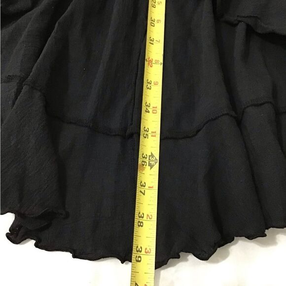 9Seed Resort Black High Low Ruffle Wrap Skirt Size Small - Picture 12 of 12